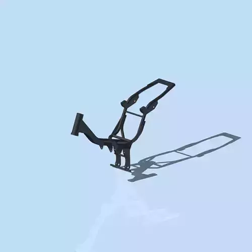 Honda Supra X 125 Motorcycle Frame 3D Model - High-Detail