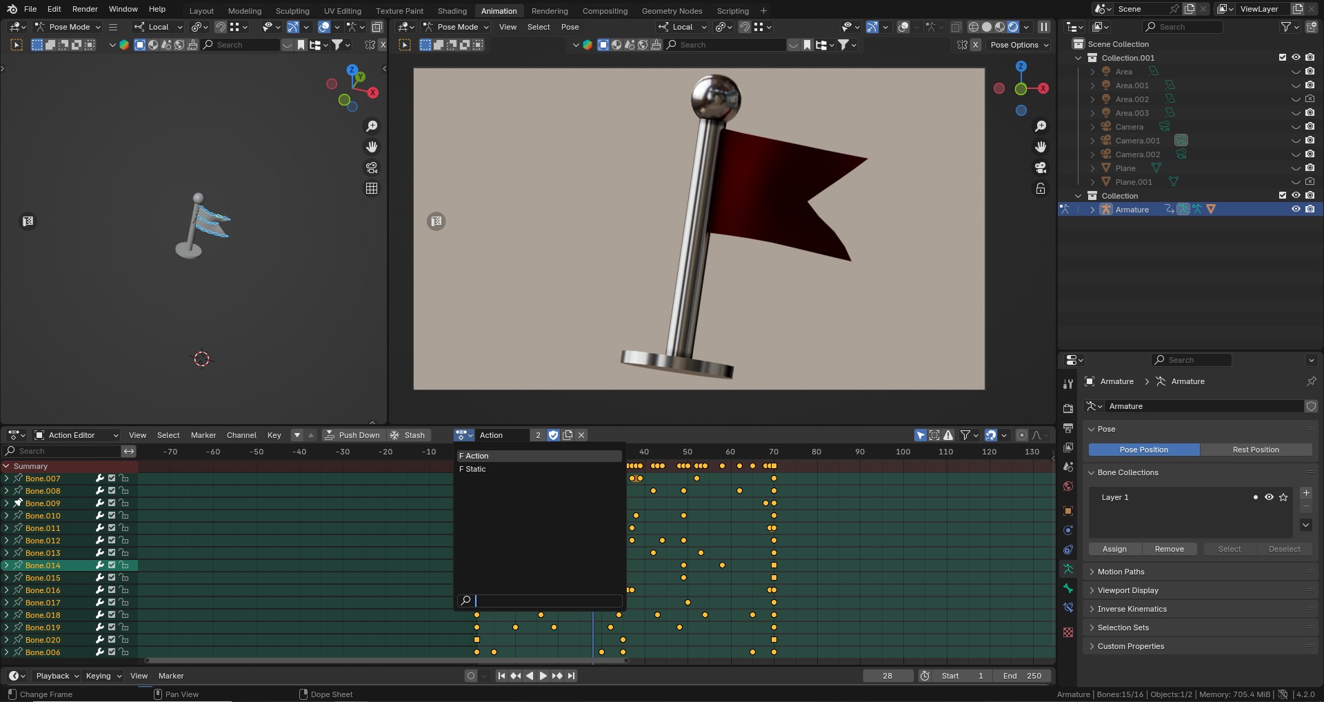 Marketing Icons - Flag icon Low-poly 3D model_6