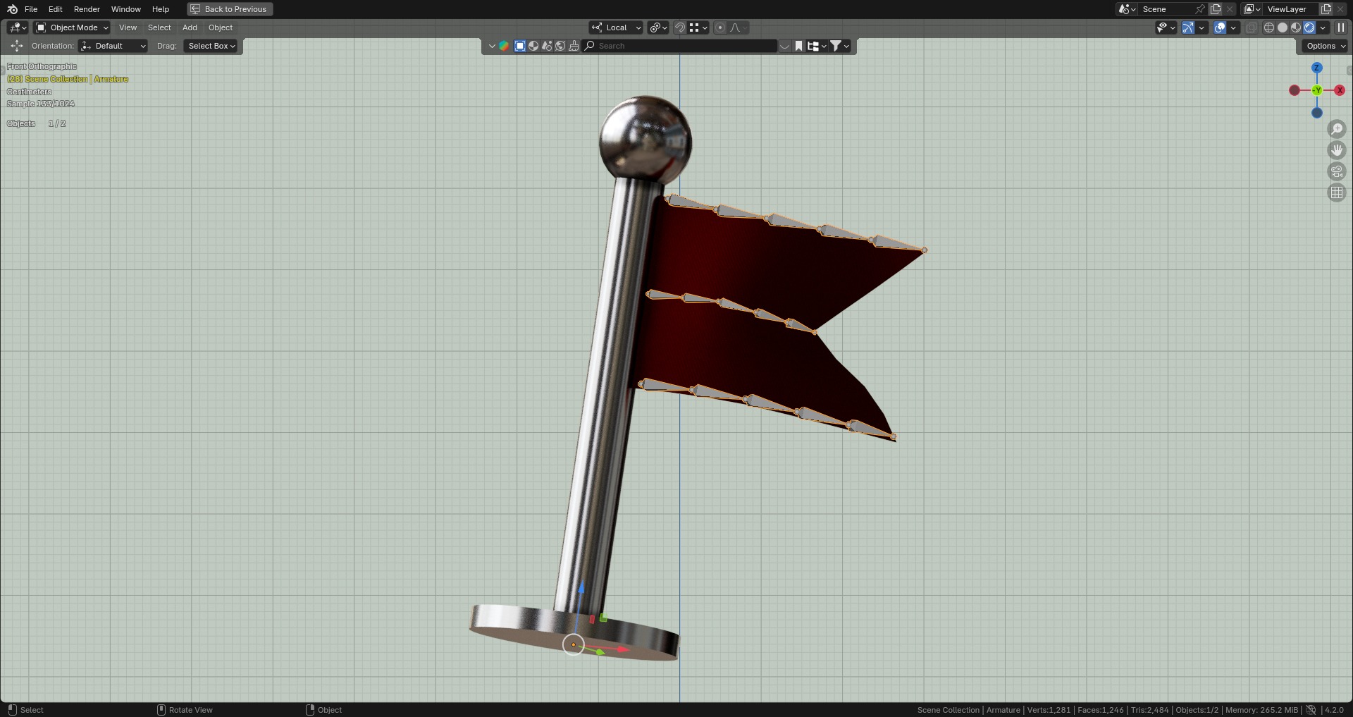 Marketing Icons - Flag icon Low-poly 3D model_4