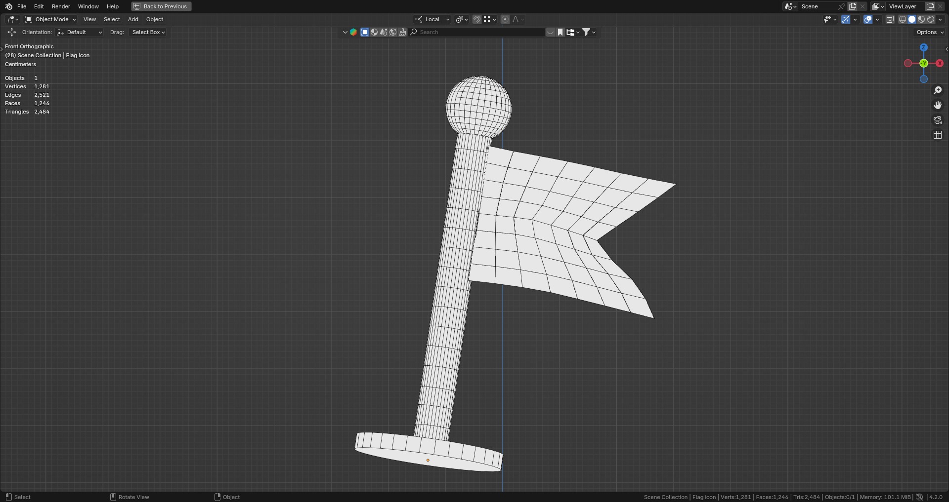 Marketing Icons - Flag icon Low-poly 3D model_9