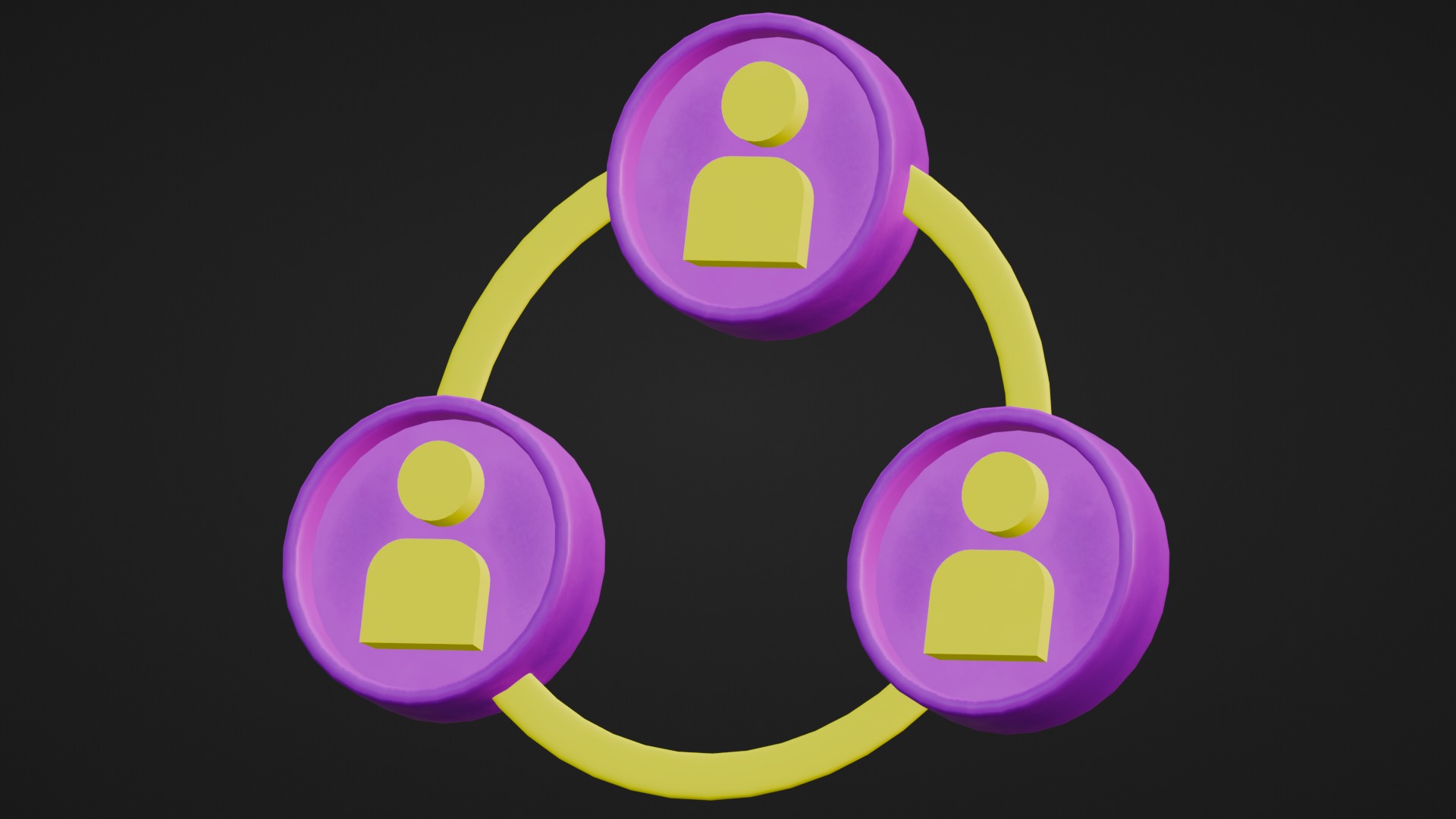 Marketing Icons - Networking Icon Low-poly 3D model_5