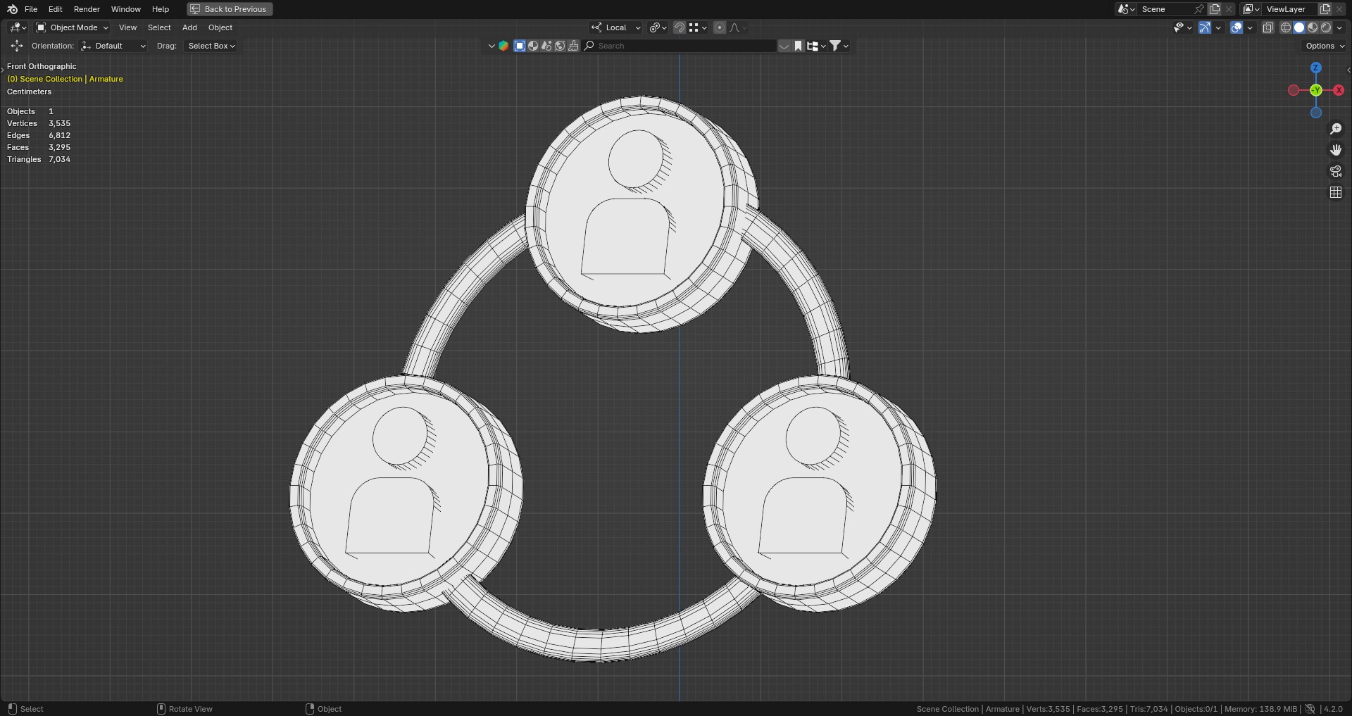Marketing Icons - Networking Icon Low-poly 3D model_9