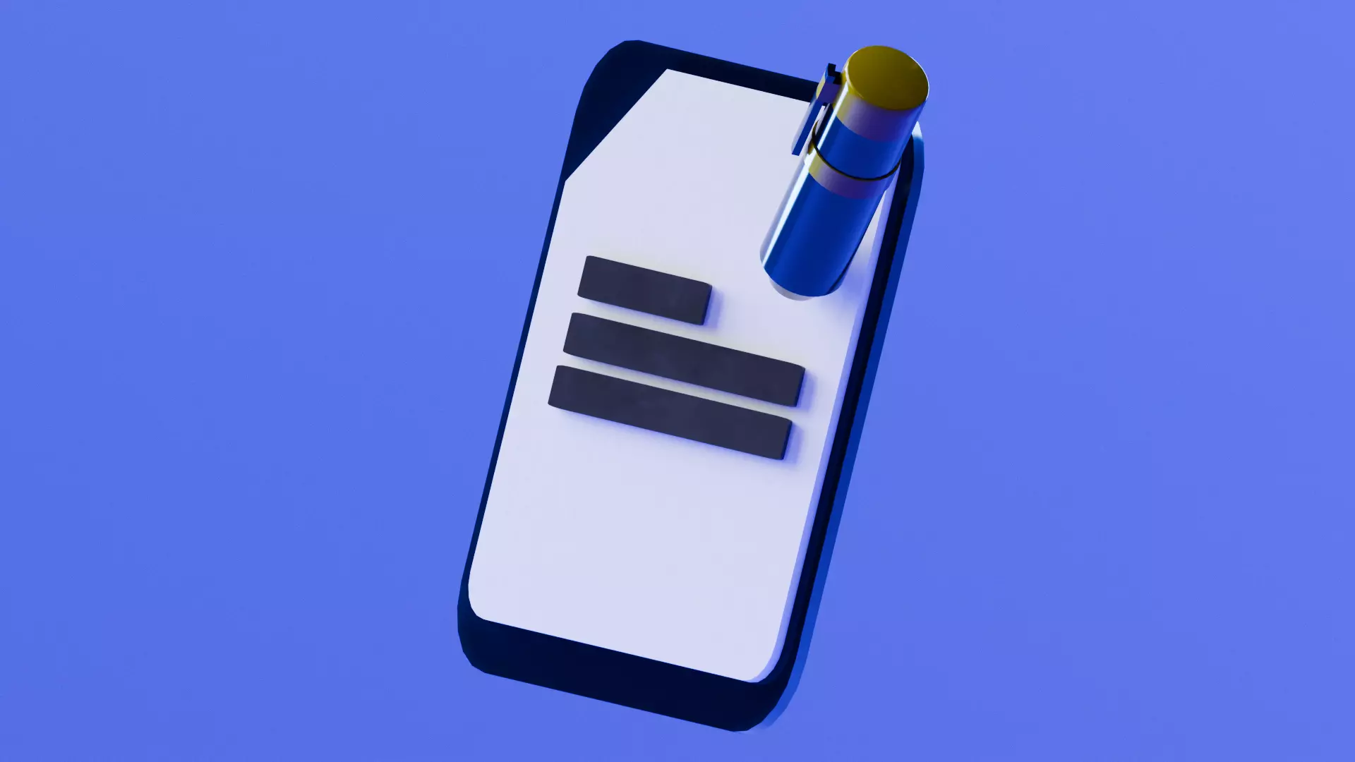 Marketing Icons - Contract Low-poly 3D model