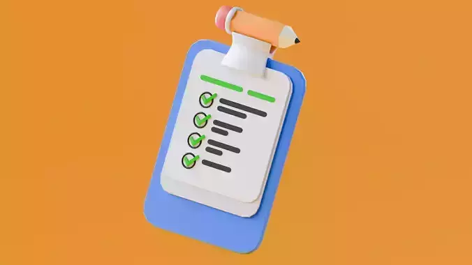 Marketing Icons - To Do List Icon Low-poly 3D model