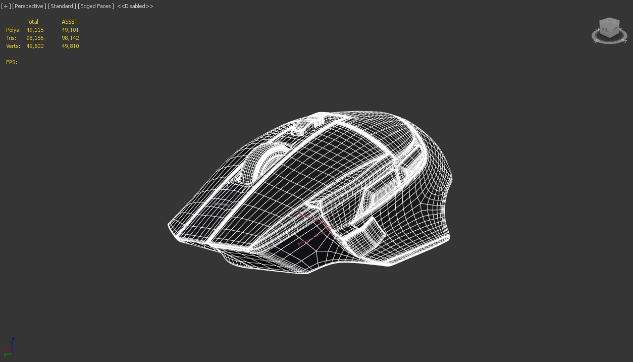 Logitech G502 X Plus Wireless Black Low-poly 3D model_7