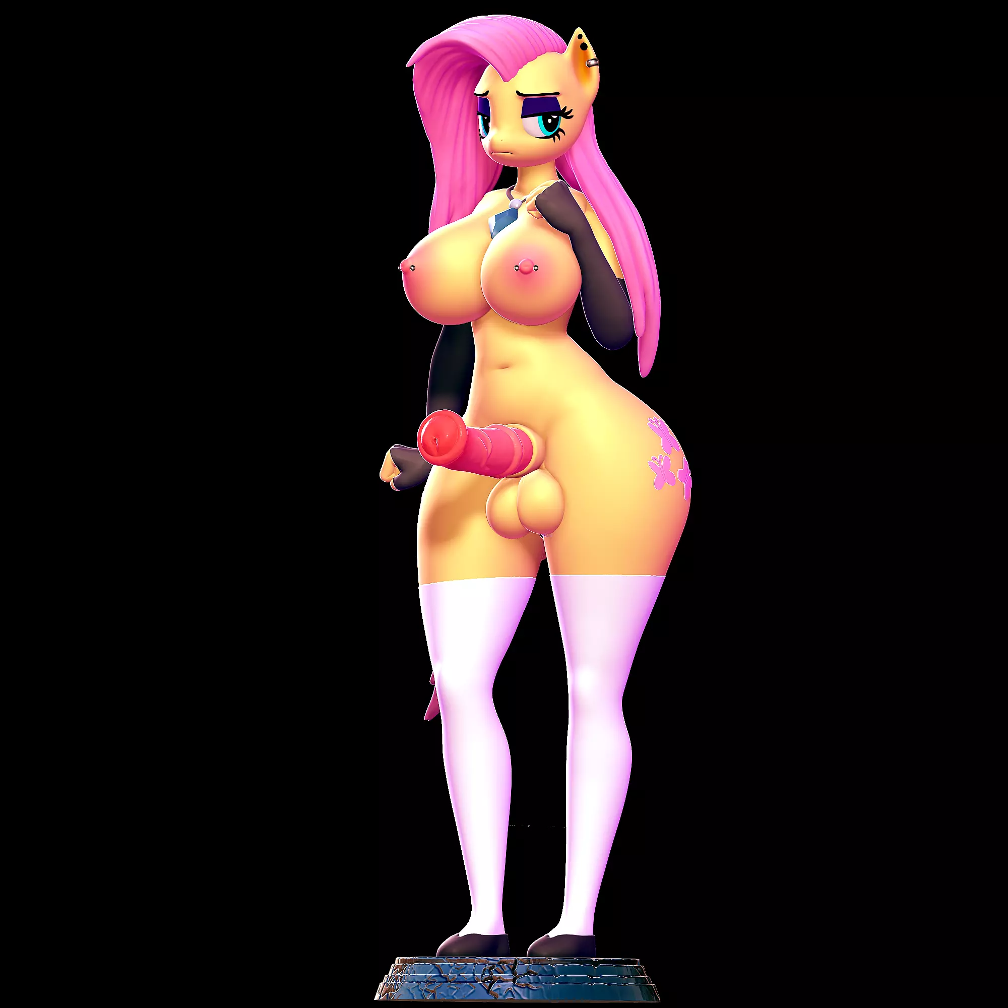 Gothic Futa Fluttershyy - NSFW 3D print model_0