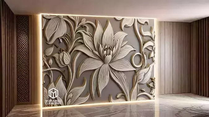 decor set wall panel wall relief mural CNC 37 