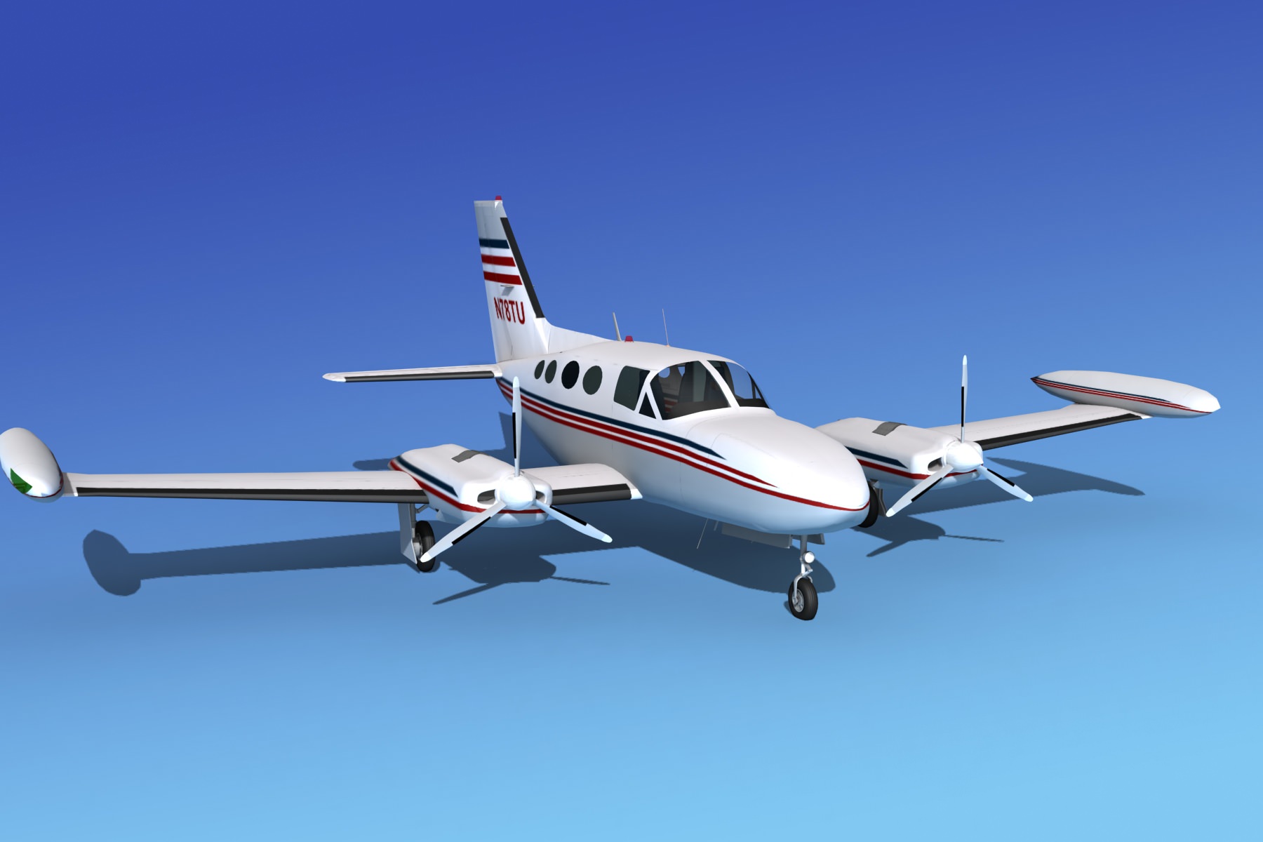 Cessna 421 Golden Eagle V02 3D model_2