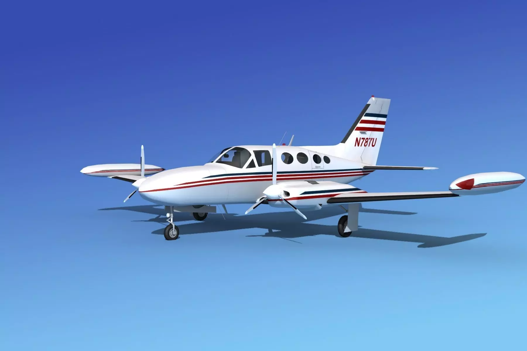 Cessna 421 Golden Eagle V02 3D model_0