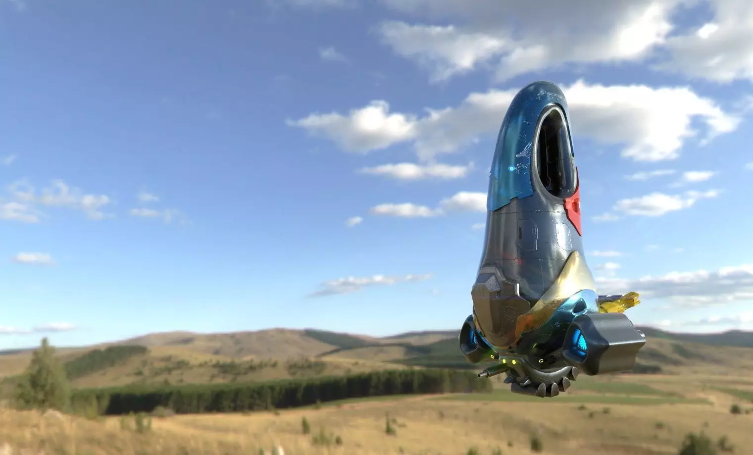 spaceship  3D model_0