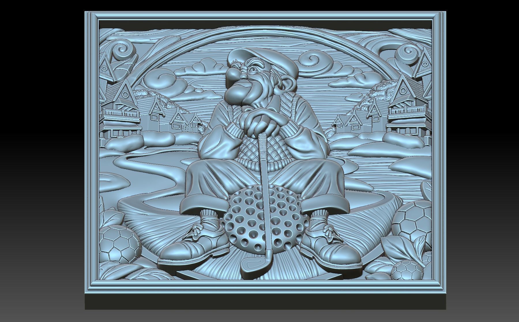 Golf Club 3D print model_3