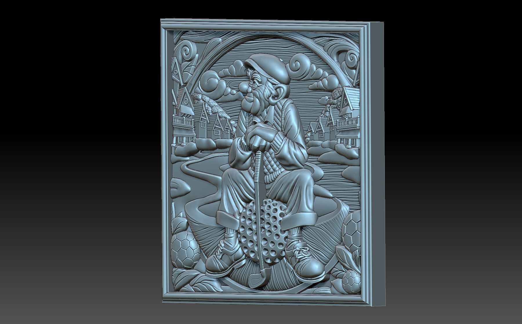 Golf Club 3D print model_4