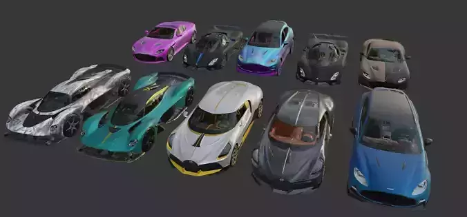 PUBG vehicles Sport pack 1 Low-poly 3D model