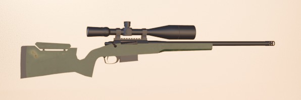 Sniper Rifle  Free low-poly 3D model_3
