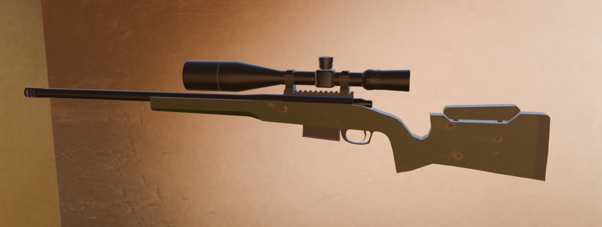 Sniper Rifle  Free low-poly 3D model_2