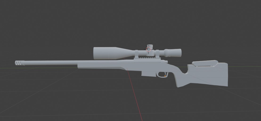 Sniper Rifle  Free low-poly 3D model_12
