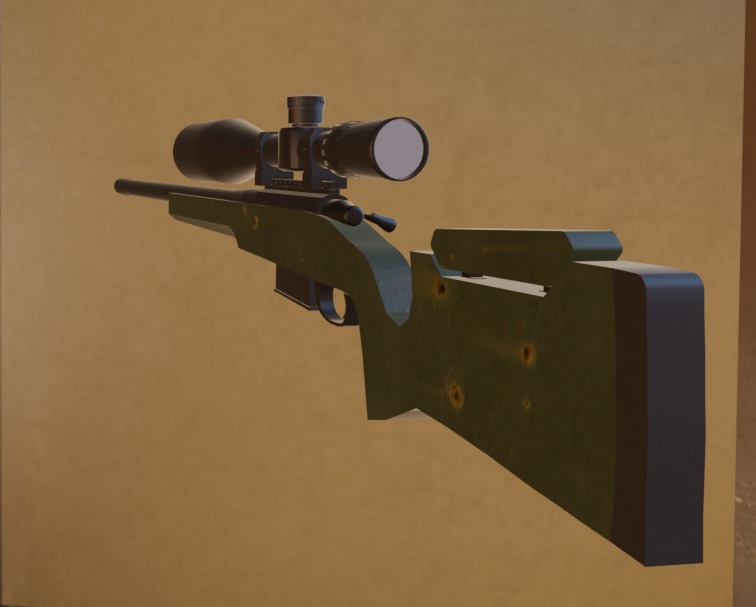 Sniper Rifle  Free low-poly 3D model_7
