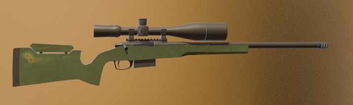 Sniper Rifle  Free low-poly 3D model_4