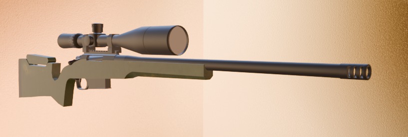Sniper Rifle  Free low-poly 3D model_21
