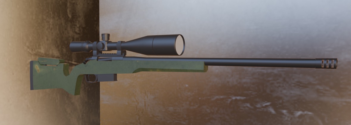 Sniper Rifle  Free low-poly 3D model_9