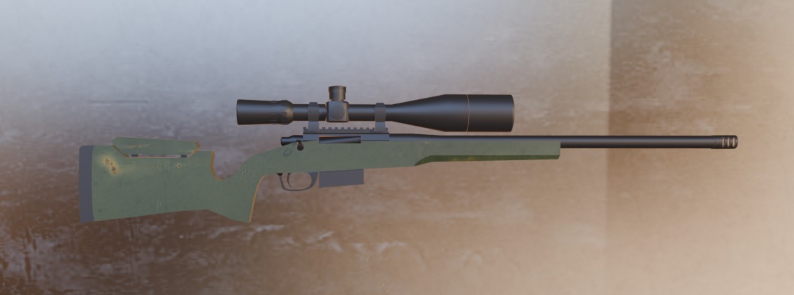 Sniper Rifle  Free low-poly 3D model_10