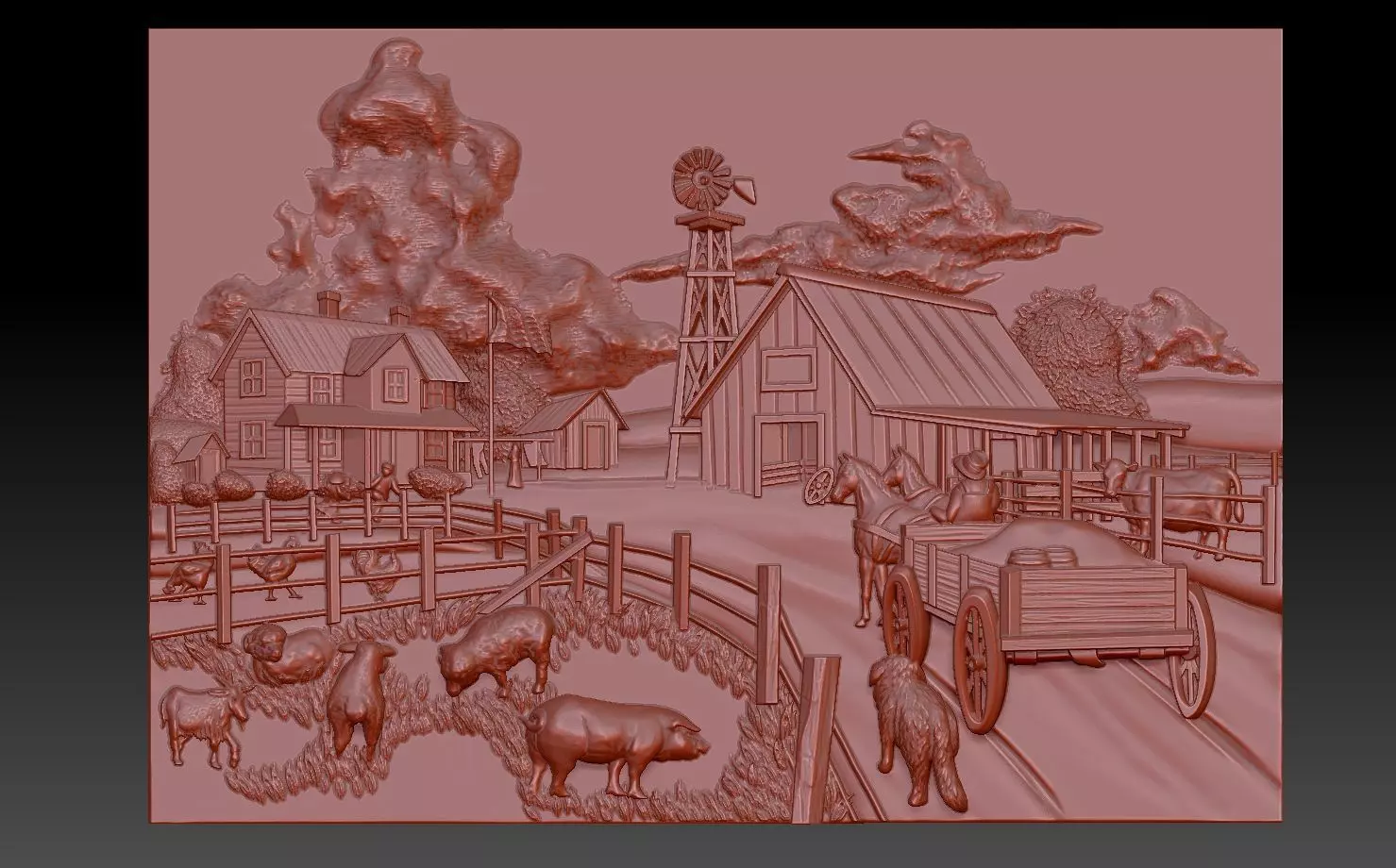 Farm animals 3D print model_0