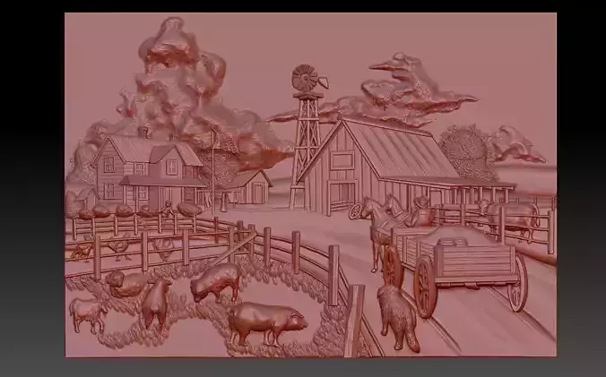 Farm animals 3D print model
