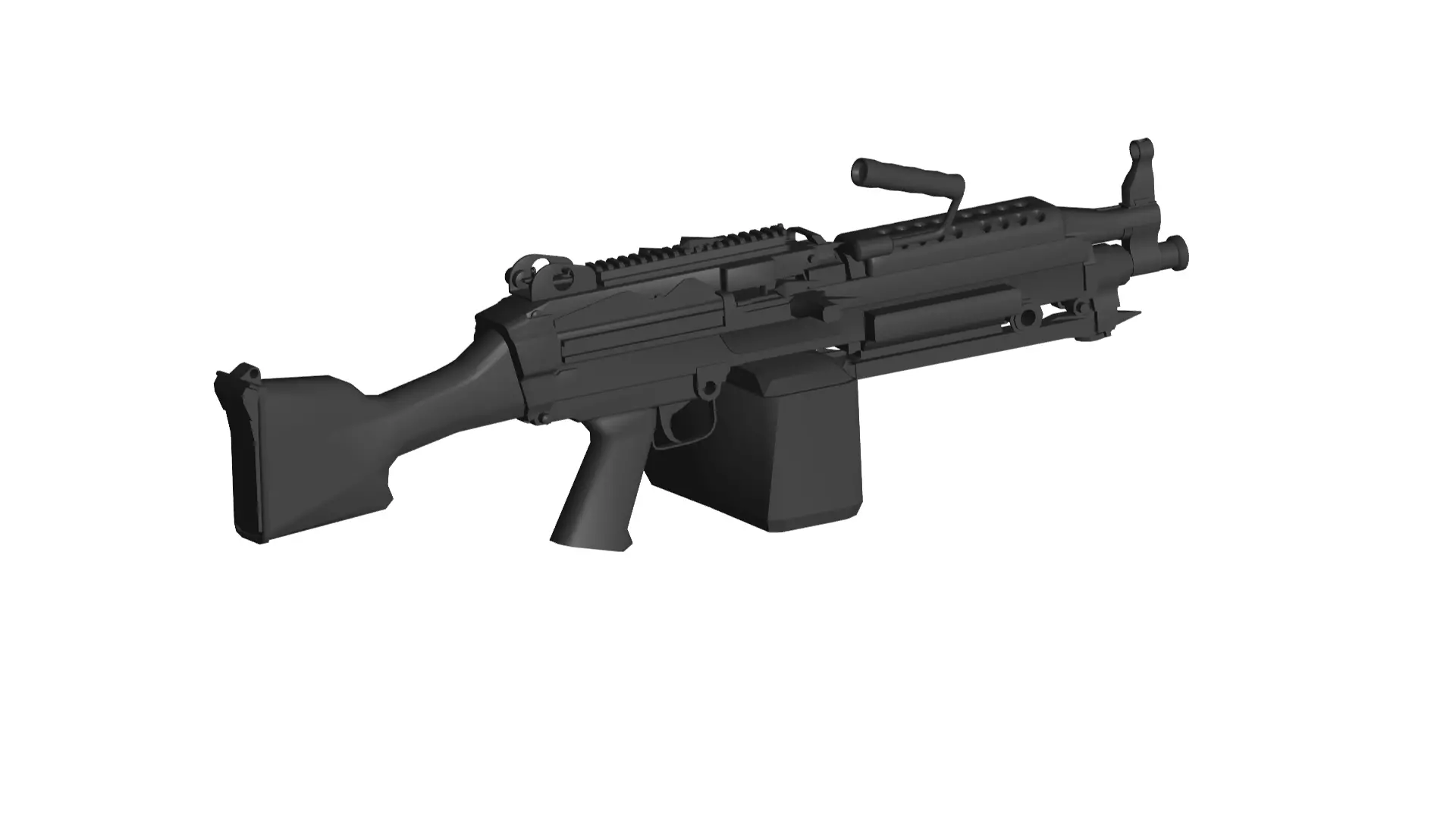 M249 light machine gun 3D model_0