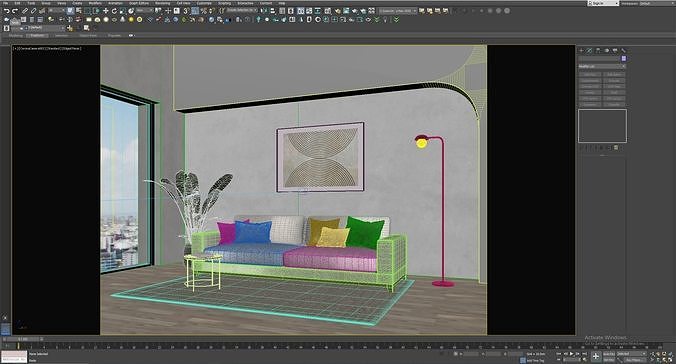 interior living room scene 41 3D model 6