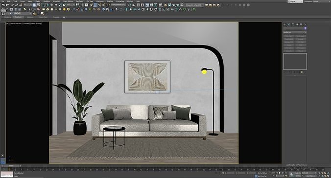 interior living room scene 41 3D model 5