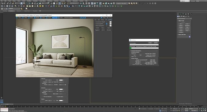 interior living room scene 41 3D model 3