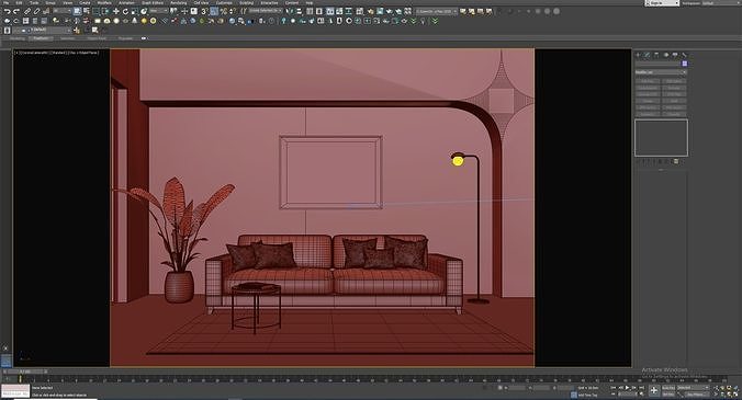 interior living room scene 41 3D model 7