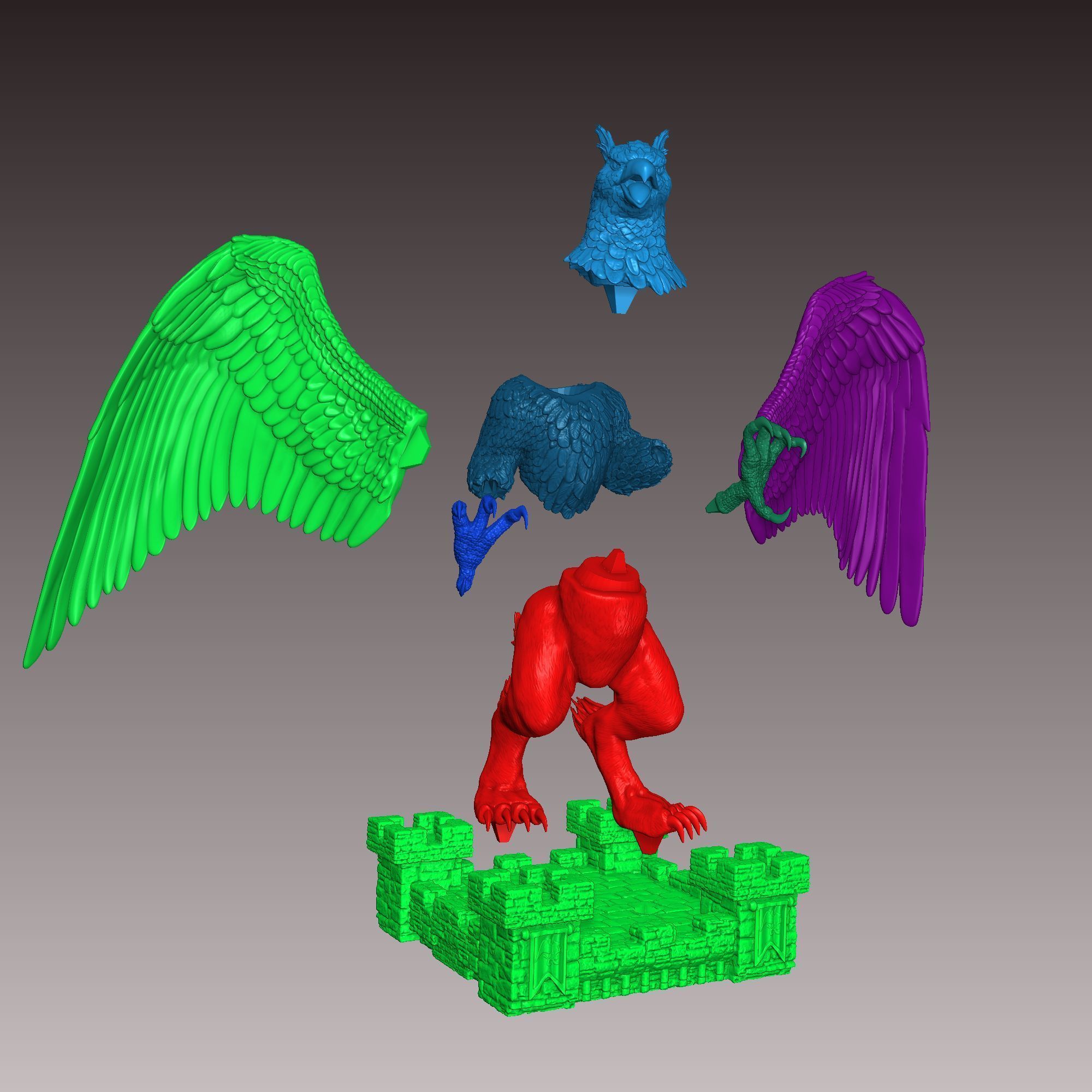 Heroes 3 Royal Griffin 3D print model_4