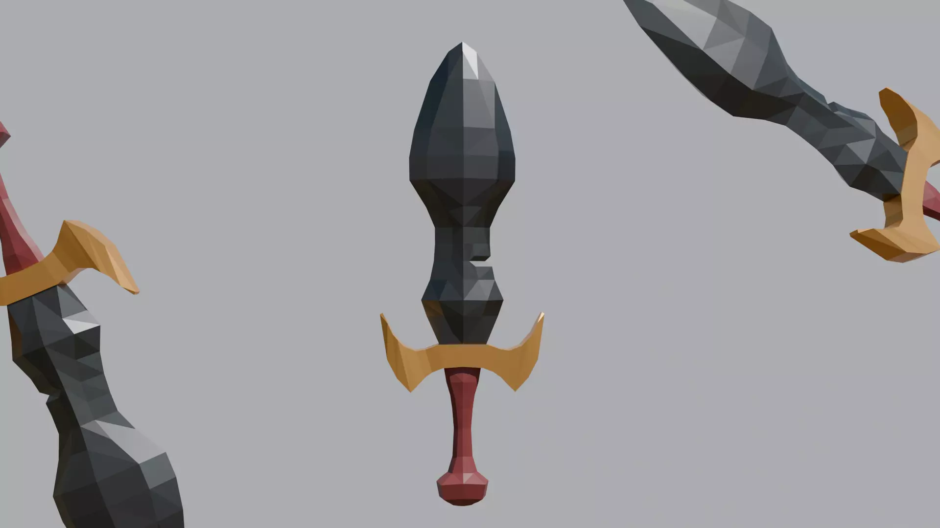 Low Poly Fantasy Sword - Game-Ready 3D Model Free low-poly 3D model