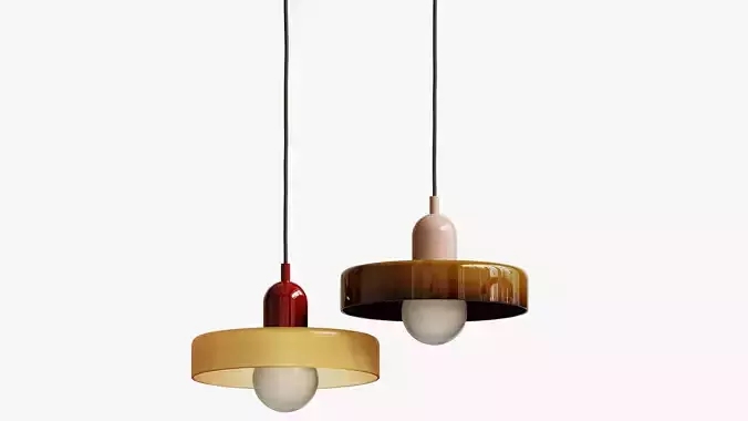 Bauhaus Stained Glass Pendant Light