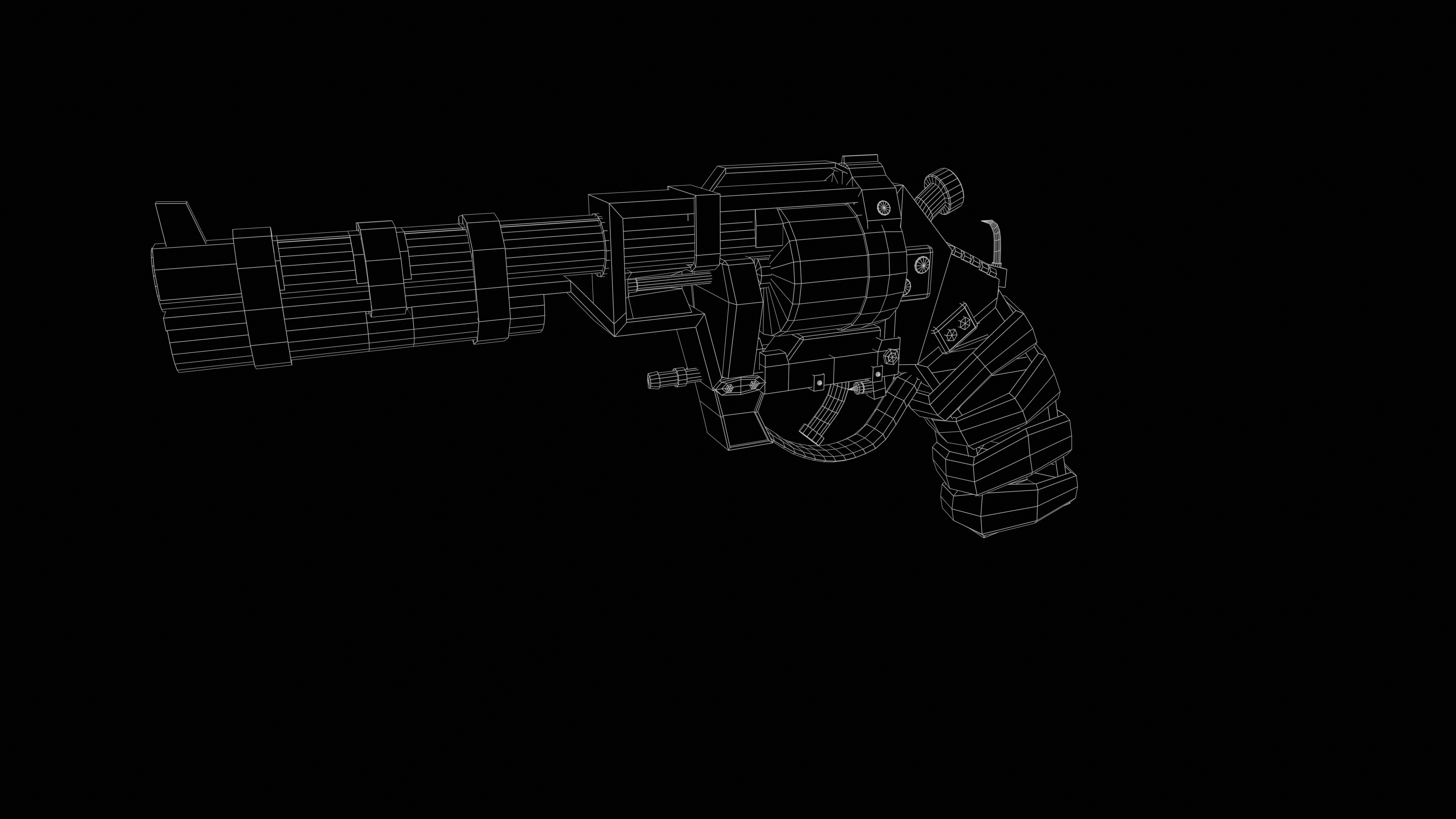 Stylized Scrap gun Low-poly 3D model_28