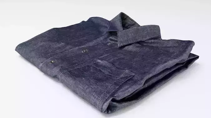 Blue generic folded shirt casual business style 