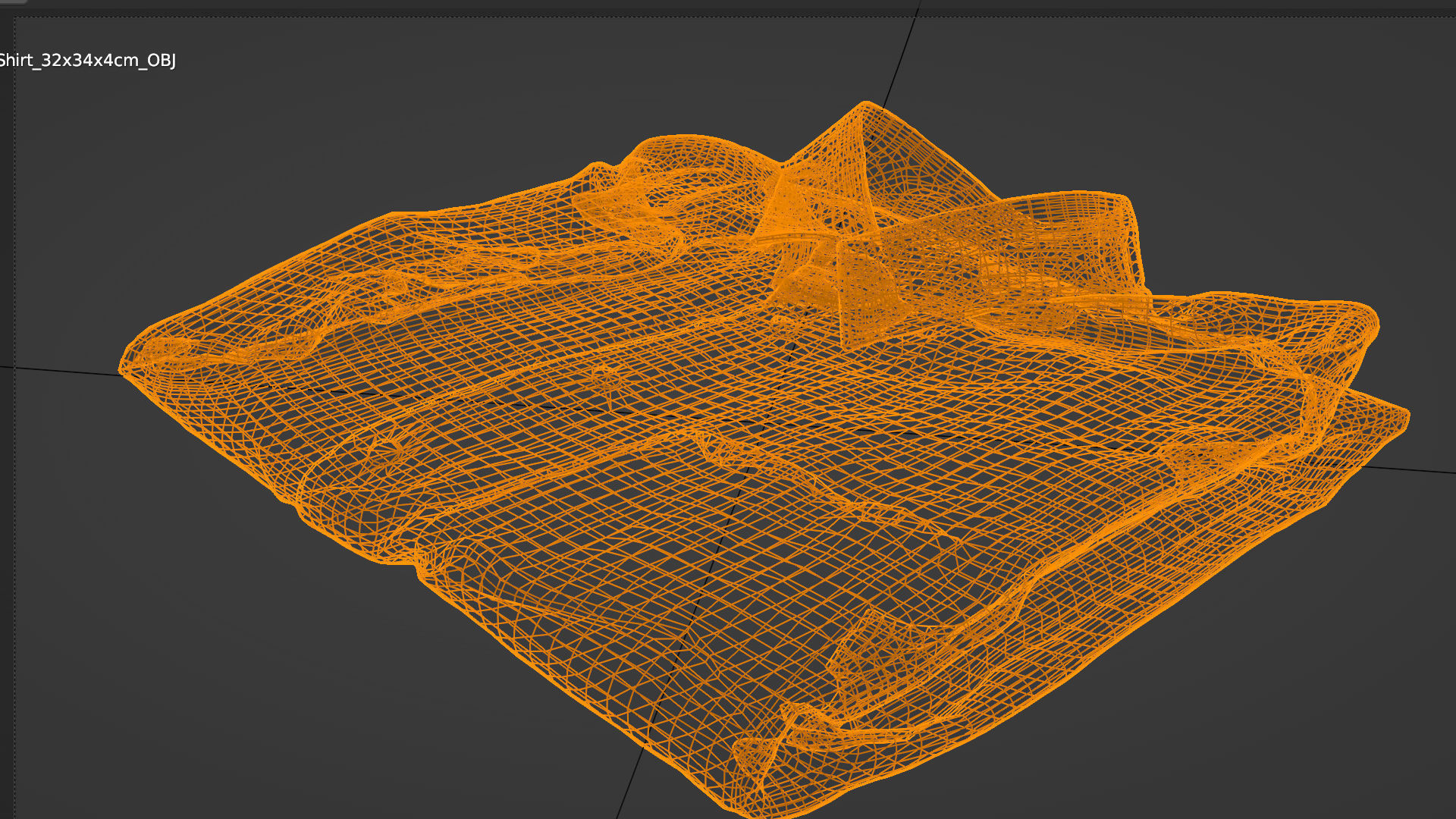 Blue generic folded shirt casual business style  3D model_6