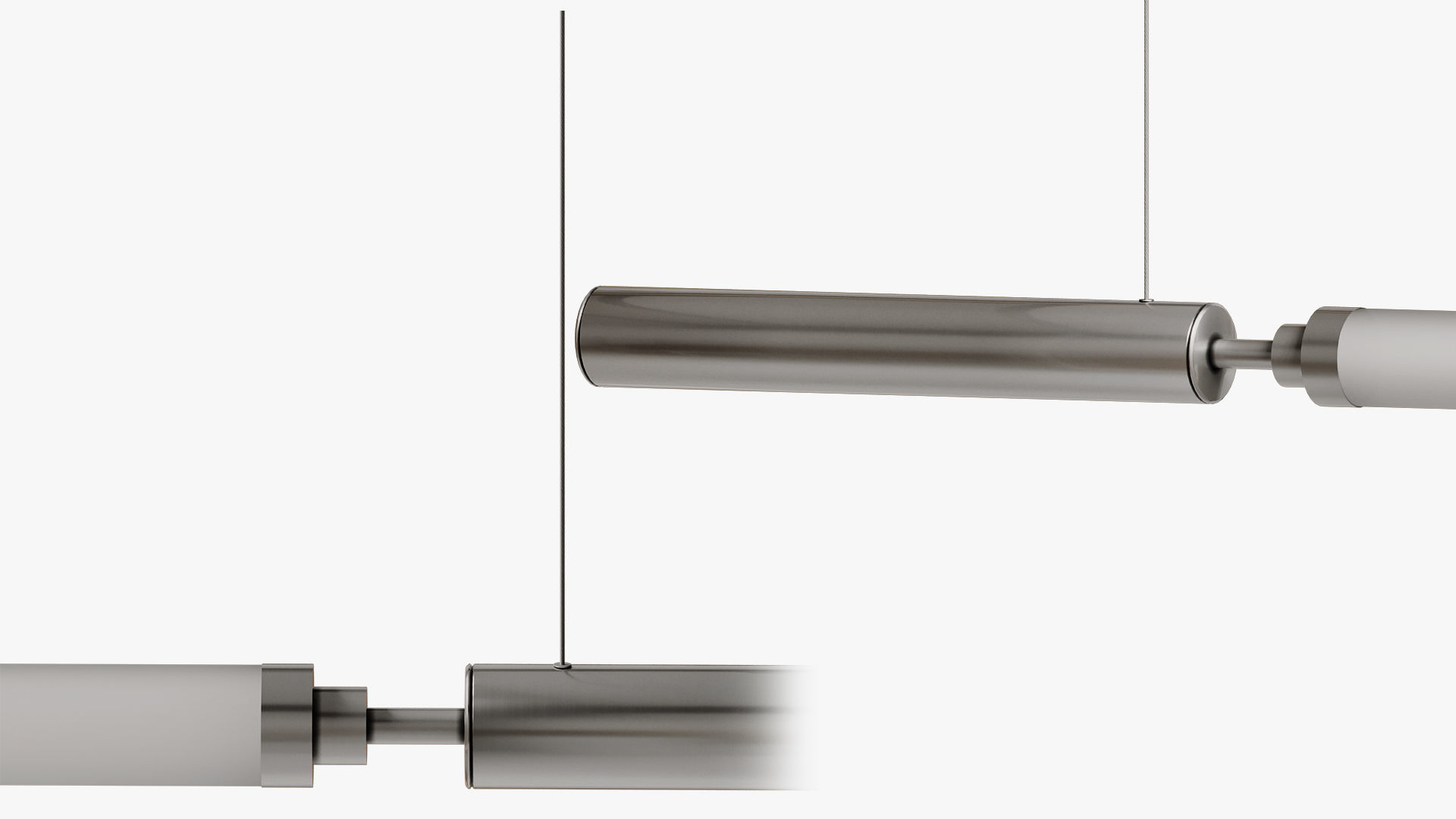 Solo Minimalist Strip Line Pendant Light 3D model_4