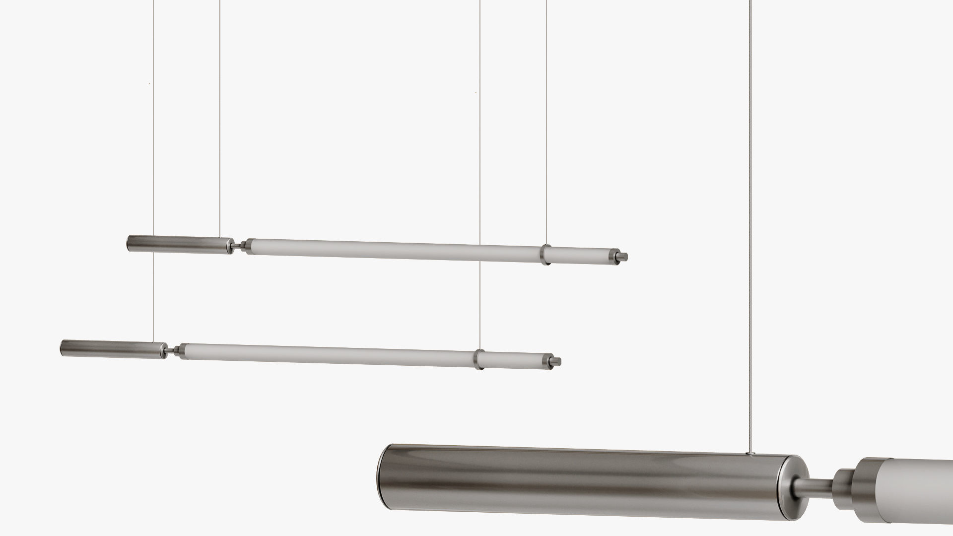 Solo Minimalist Strip Line Pendant Light 3D model_3