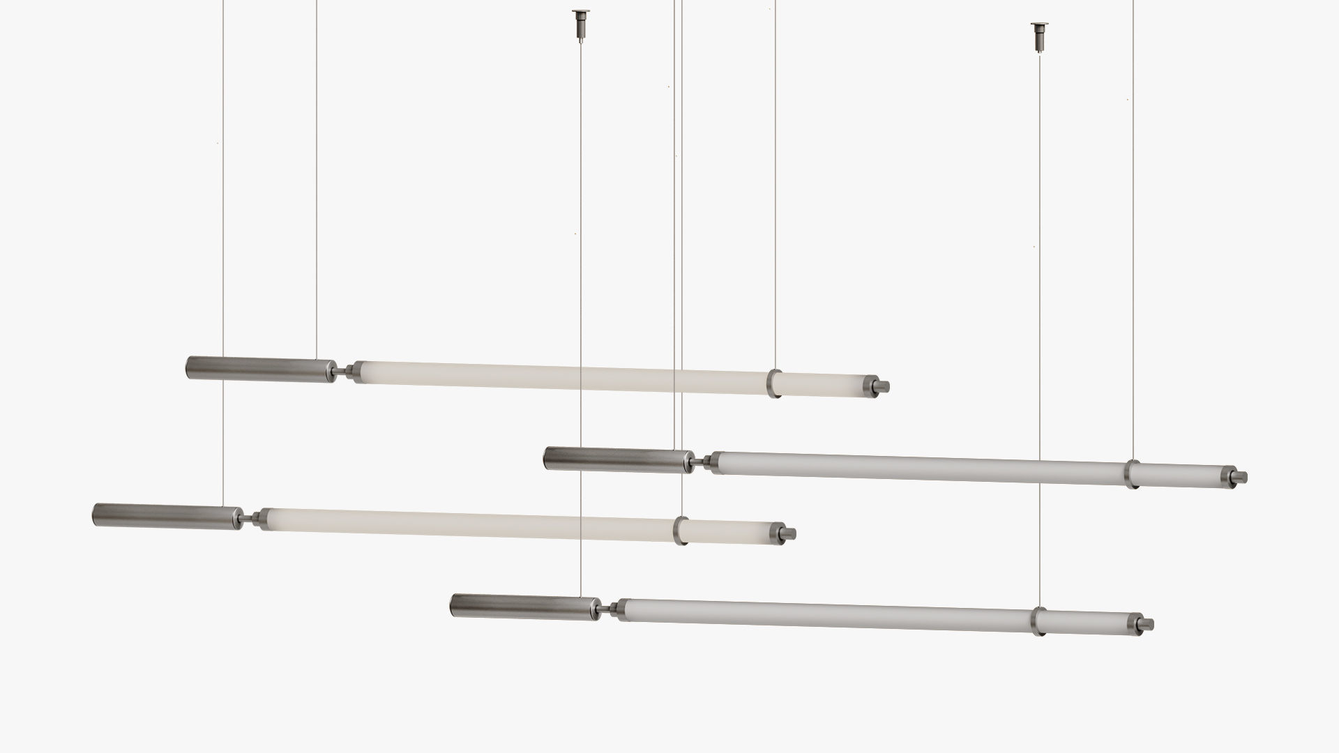 Solo Minimalist Strip Line Pendant Light 3D model_2