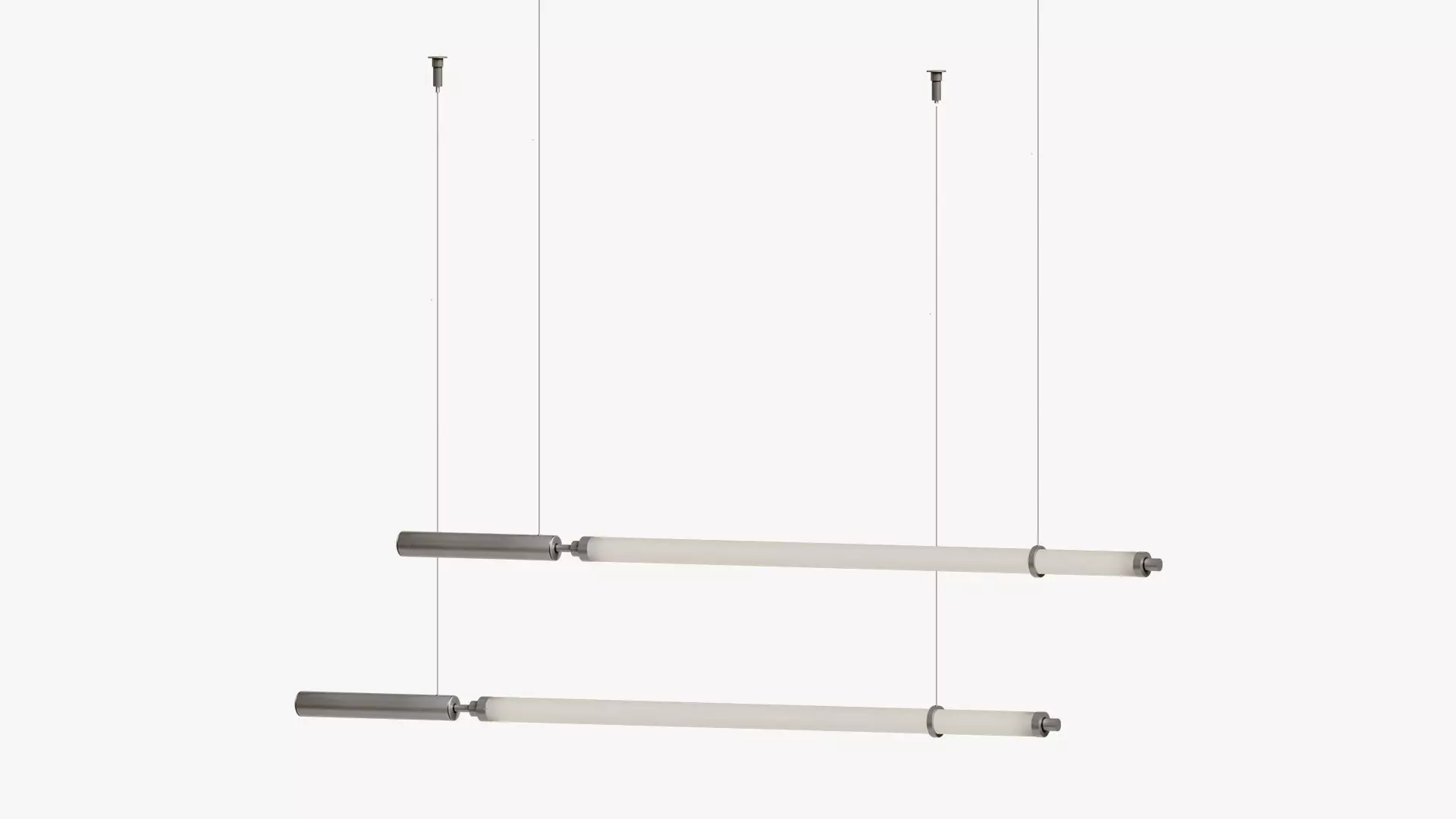 Solo Minimalist Strip Line Pendant Light 3D model_0