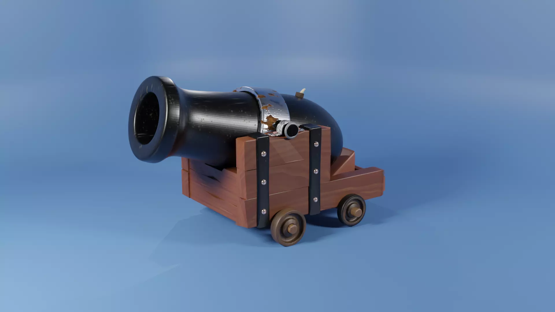 Cannon Free low-poly 3D model