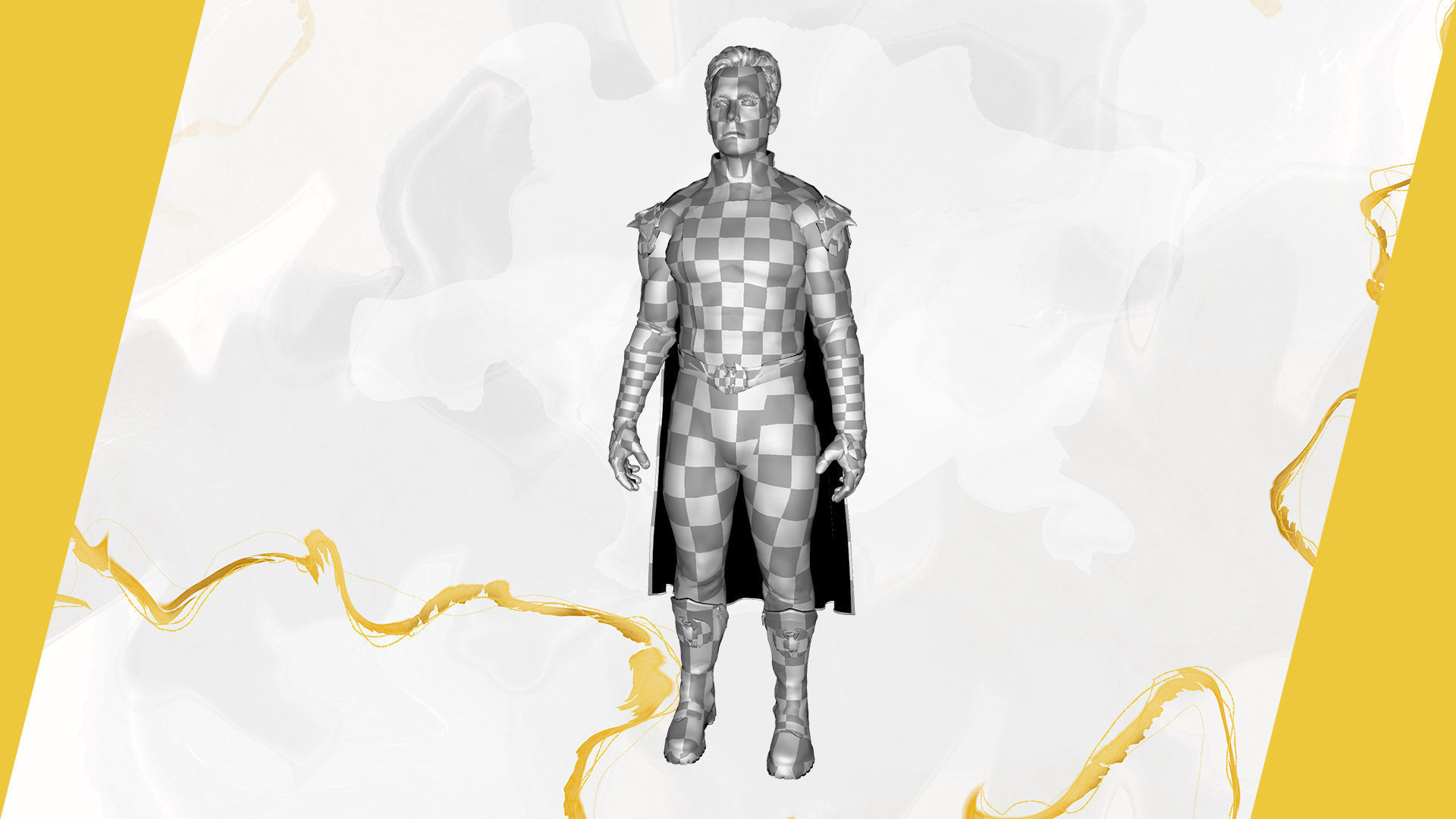 Poses Homelander 3D Character Model - Superhero from The Boys Low-poly 3D model_22