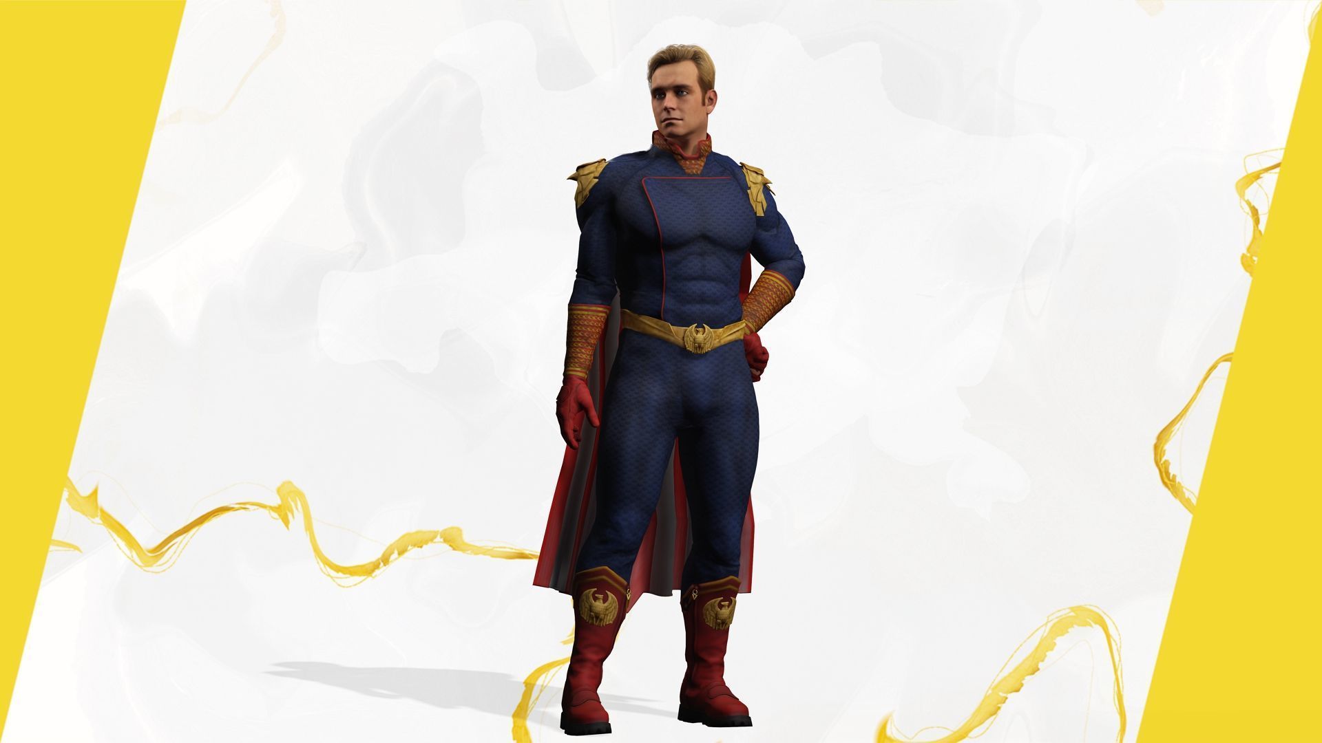 Poses Homelander 3D Character Model - Superhero from The Boys Low-poly 3D model_20