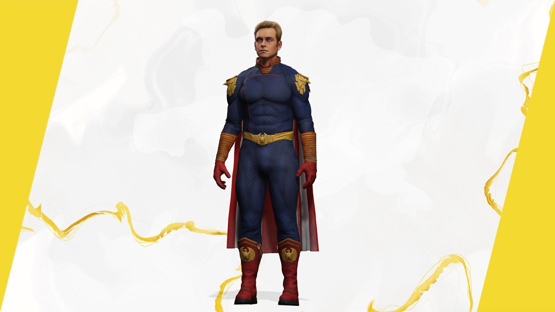 Poses Homelander 3D Character Model - Superhero from The Boys Low-poly 3D model_17