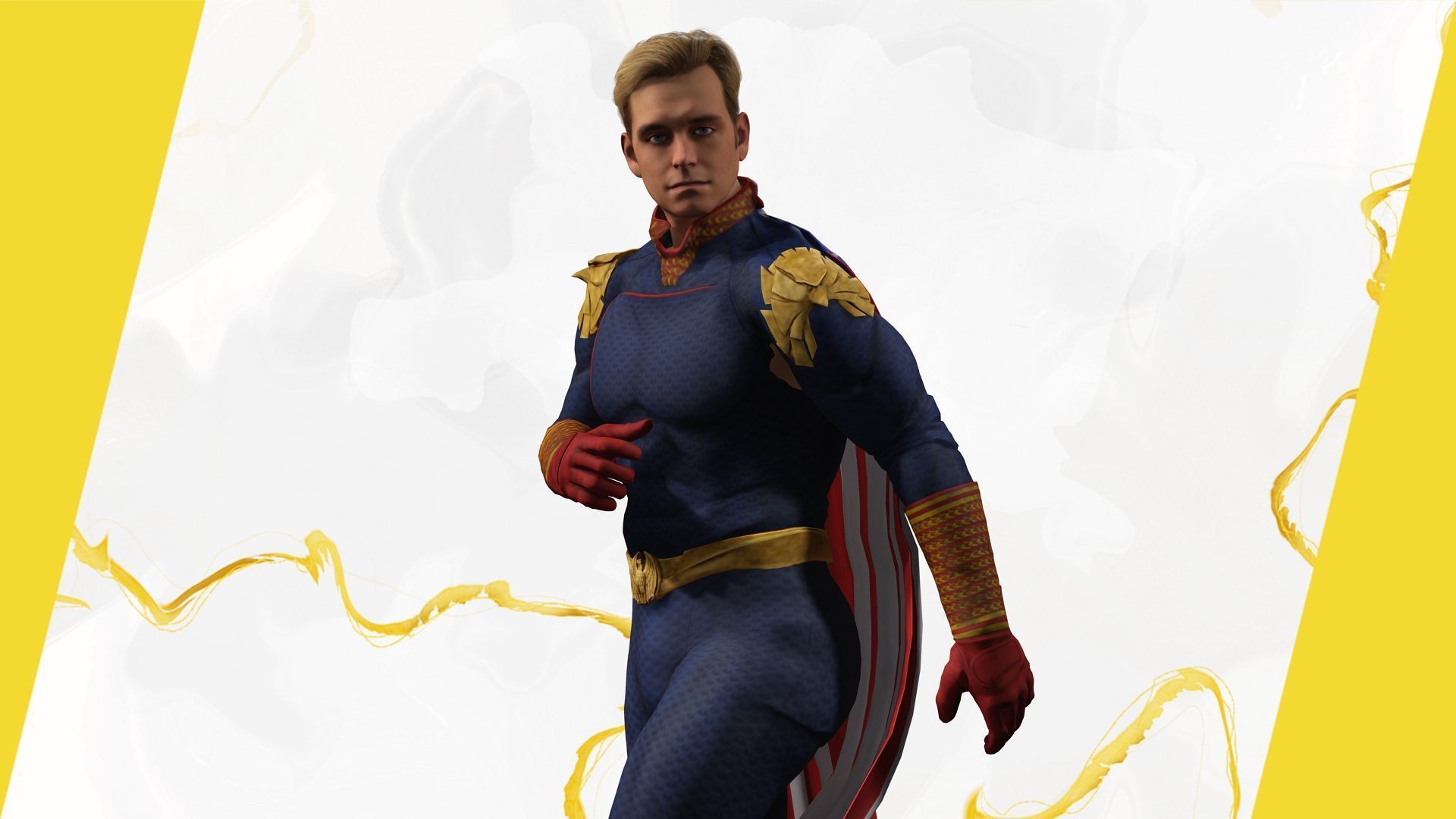 Poses Homelander 3D Character Model - Superhero from The Boys Low-poly 3D model_3