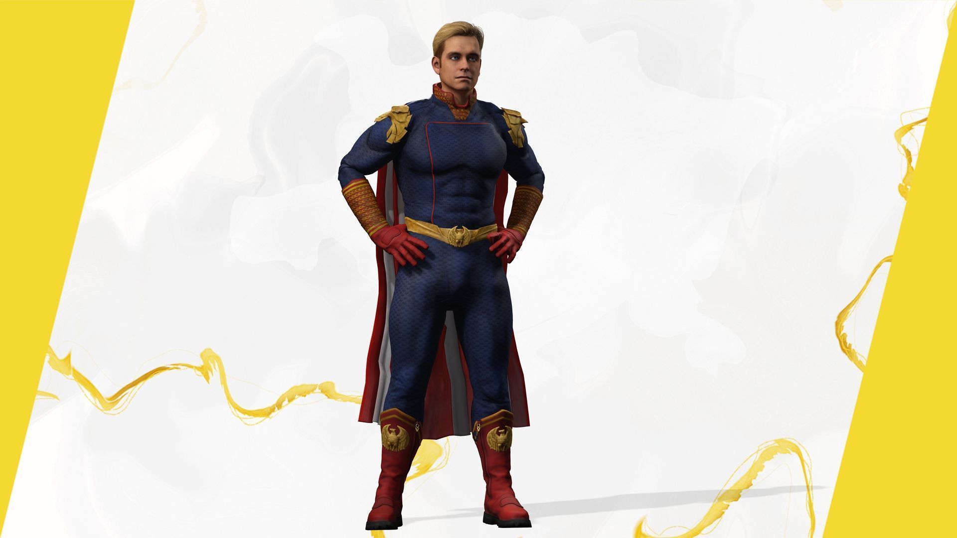 Poses Homelander 3D Character Model - Superhero from The Boys Low-poly 3D model_8