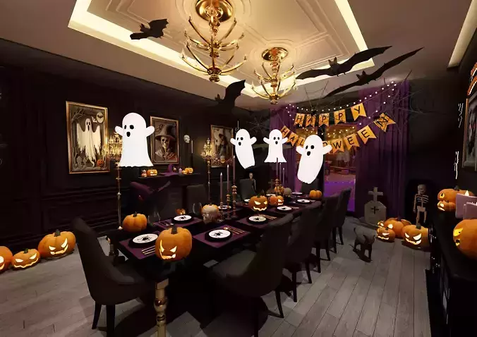 HALLOWEEN TABLEWARE DECOR PARTY SET