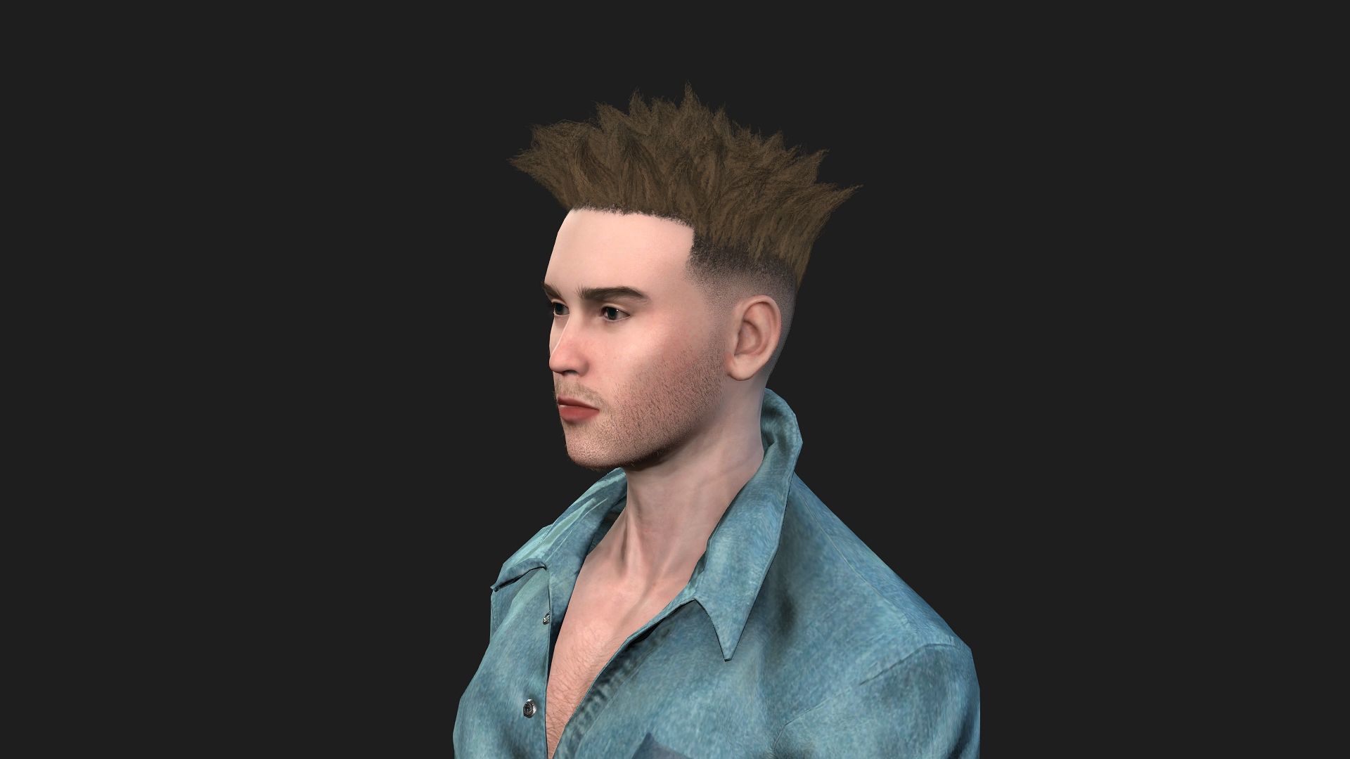 Rigged 3D Male Character Game and animation ready 3D model_13